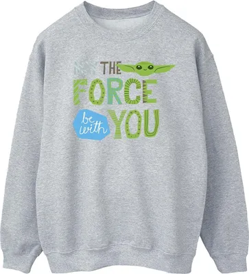 Produktbild von Star Wars - "The Mandalorian May The Force Be With You" Sweatshirt für Herren BI46516 (XL) (Grau)