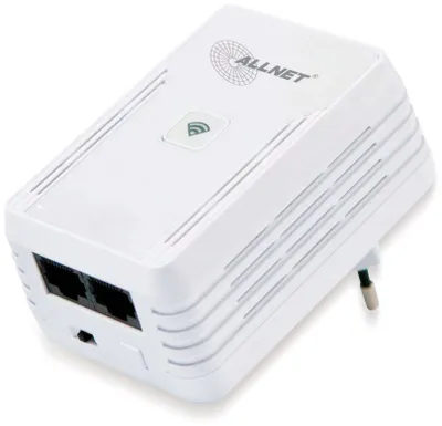 Produktbild von ALLNET ALL1682511V2, 500 Mbit/s, IEEE 1901, IEEE 802.3, Schnelles Ethernet, 10,100 Mbit/s, Wi-Fi 4 (802.11n), 802.11b, 802.11g, Wi-Fi 4 (802.11n)