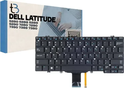 Immagine prodotto di Tradebit - Tastiera per DELL | Inglese US QWERTY INT | Piena compatibilità | Materiali di alta qualità | Modelli: Latitude 5280 5290 7280 7290 7390