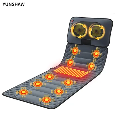 Image de Tapis de massage pour tout le corps avec massage shiatsu pour le cou et 10 moteurs de vibration