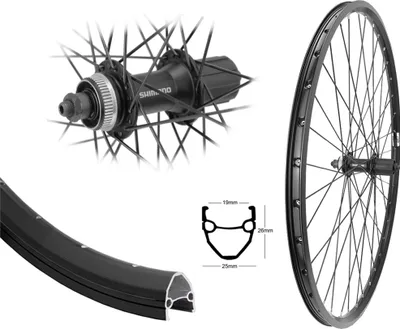 Produktbild von Aggro-X Hinterrad 26" Shimano Disc Centerlock schwarz MTB 8/9/10 fach 19-559 Hohlkammer