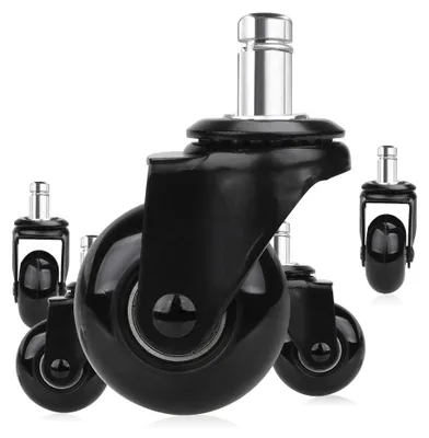 Produktbild von 2" Rollenstecker für Bürostuhl, Schwarz