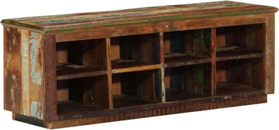 Produktbild von Schuhschrank Braun 110 x 35 x 40 cm Massives upgecyceltes Holz
