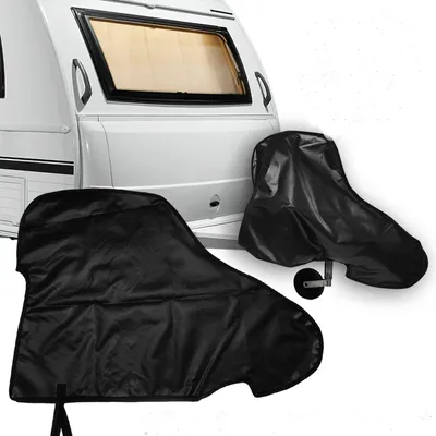 Imagen del producto de Toldo para enganche de remolque, fabricado en PVC, de 89 x 63 cm, impermeable, ideal para remolques y caravanas