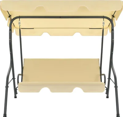 Produktbild von vidaXL Hollywoodschaukel Cremeweiß 170×110×153 cm