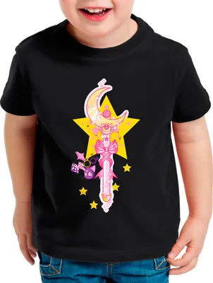 Produktbild von BaumwolleCloud Mighty Moon Star Kinder T-Shirt anime manga cosplay crystal