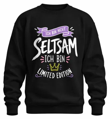 Immagine prodotto di Sono una felpa con cappuccio, colore nero, taglia L, con la scritta "Non sono strana, sono solo sarcastica"