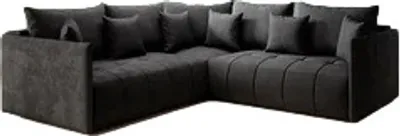 Produktbild von FURMEB24 Ecksofa ASPEN L 245x225 cm | Sofa mit Schlaffunktion und Bettzeugablage | Ecksofa mit Kissen  Wohnzimmer | L-Form Sofa rechts