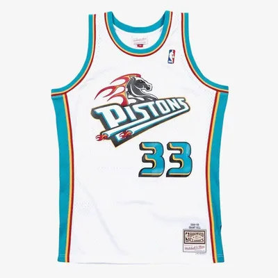 Image de Basketbalový dres Mitchell & Ness Detroit Pistons #33 Grant Hill white Swingman Jersey - M