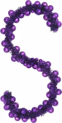 Produktbild von vidaXL Weihnachtskugelgirlande Lila 186 cm Polystyrol