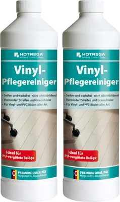 Produktbild von HOTREGA PolyurethanReiniger - Vinyl Pflegereiniger 1 Liter - PUR-Reiniger, Designbelag, Gummi-, Kautschuk-, Polyolefinböden