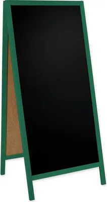 Produktbild von Kreidetafel/Holz Kundenstopper - robuste Werbetafeln für Innen und Außen grün / Classic / 72x160 cm