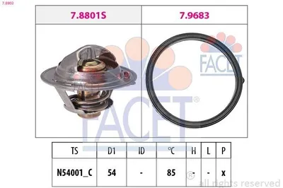 Produktbild von FACET Thermostat Kühlmittel 85°C für HYUNDAI ix35 (LM, EL, ELH) für KIA SPORTAGE (SL)