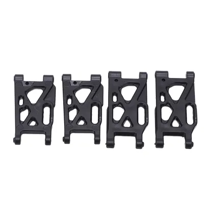 Immagine prodotto di Set di 4 bracci di sospensione RC | Anteriore e posteriore, plastica nera | Ricambio per WLtoys 144001, 144002, 124019, 124018, 124017, 144010