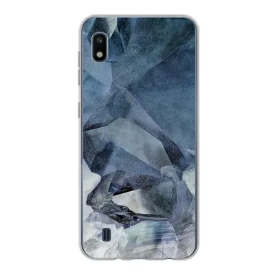 Produktbild von MuchoWow® Handyhülle Schutzhülle Hülle für Samsung Galaxy A10 Naturstein - Blau - Chic Silikon Softcase Handy Hülle - Schutzhülle