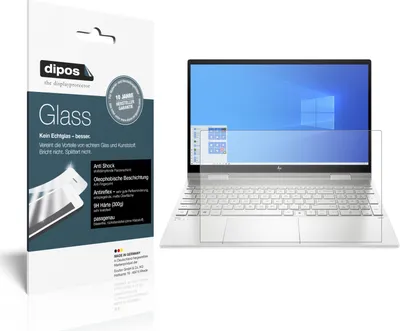 Produktbild von 1x Schutzfolie für HP Envy x360 15 ed0768ng matt - Anti-Shock 9H Folie dipos Glass Kunststoffglas
