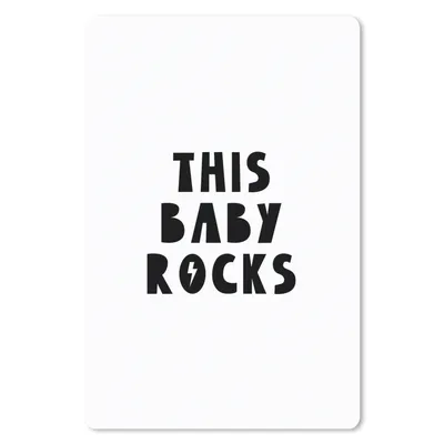 Produktbild von MuchoWow® Mauspad Mousepad Zitate - Dieses Baby rockt - Baby - Kinder - Sprichwörter 18x27 cm - Mousepads - Maus Mat - Pad - Mausunterlage