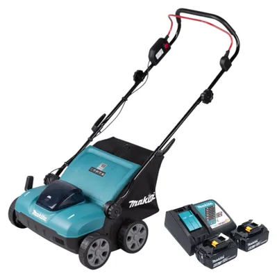 Produktbild von Makita DUV 320 RG2 Akku Vertikutierer 18 V 32 cm 30 l Brushless + 2x Akku 6,0 Ah + Ladegerät