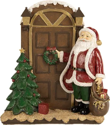 Immagine prodotto di Clayre & Eef decorazione natalizia figura Babbo Natale 18x7x20 cm plastica rossa