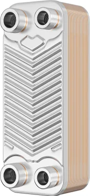 Image de Wiltec Échangeur de chaleur thermique avec 20 plaques – 191 x 73 x 638 mm – max. 44 kW – 0,36 l par passe – en Acier inoxydable – pour Eau Solaire