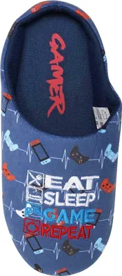Image de Floso - Pantoufles "Gamer" contrôleur de jeu pour hommes TC332 (40,5 EU - 42 EU) (Bleu)