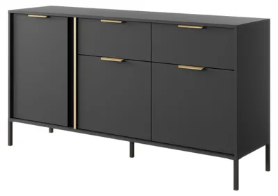 Immagine prodotto di Comò spazioso per soggiorno e camera da letto, colore antracite, dimensioni 153 x 39,5 x 81,4 cm