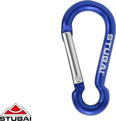 Produktbild von STUBAI Attach Minikarabiner Fangkarabiner, blau/orange, 1,0 kN, Bergsport-Zubehör
