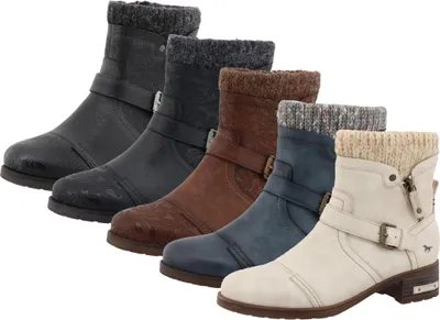 Immagine prodotto di Stivaletti da donna Mustang con inserti effetto maglia, taglia: 41 EU, colore: marrone