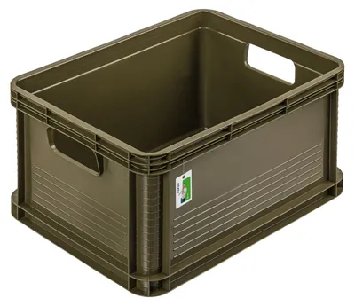 Imagen del producto de Caja de transporte Robert de la marca keeeper, 20 litros, 40 x 30 x 22 cm, apta para hasta 30 kg, color verde oliva
