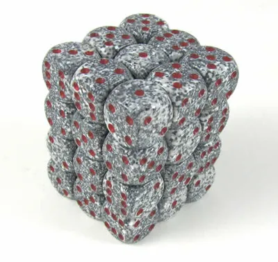 Zdjęcie produktu dla Zestaw kostek z granitu Chessex D6 12 mm 36 sztuk