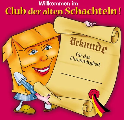 Produktbild von 1 RIESENSCHILD CLUB DER ALTEN SCHACHTELN URKUNDE 50 cm PAPPE DEKO