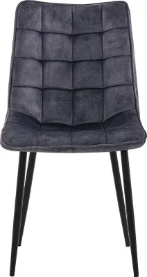 Produktbild von KAWOLA Stuhl CLARA Esszimmerstuhl Velvet anthrazit