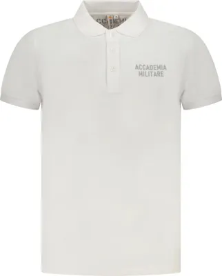 Produktbild von Stilvolles Herren-Poloshirt in Weiß mit Militärakademie-Logo