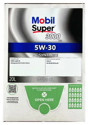 Produktbild von Mobil Super 3000 XE1 5W-30 20 Liter BAG-IN Box (154753)