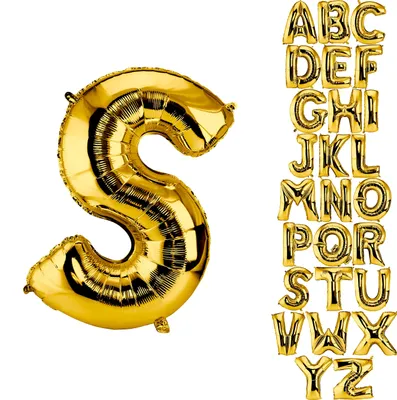 Folieballon Gold 40cm Buchstabe S Geburtstagsdeko