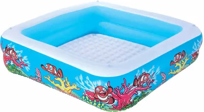 Zdjęcie produktu dla Bestway 52192, Basen nadmuchiwany, 265 l, Kwadrat, 2 lat(a), Winyl, Wielobarwny