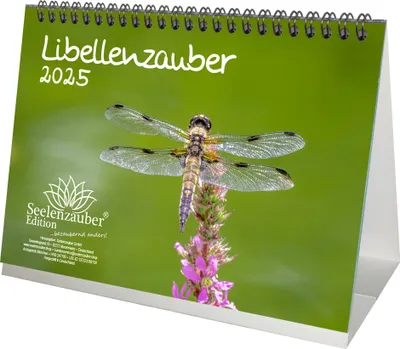 Produktbild von Libellenzauber DIN A5 Tischkalender für 2025 - Seelenzauber