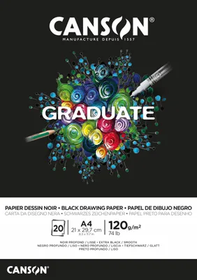 Produktbild von Canson Graduate - C400110386 Zeichenpapier - Zeichenblock, DIN A4, 20 Blatt, 120