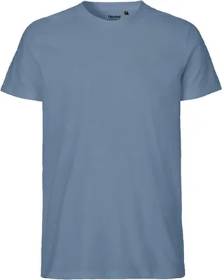 Immagine prodotto di Neutral O61001 | Maglietta uomo aderente + GOTS - Colore: Dusty Indigo - Taglia: XXL
