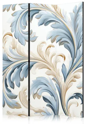Obrázok produktu pre Muralo AKUSTIK PARAVENT, 3-dielny, skladací, priestorový delič s barokovými ornamentami, rozmer 135 cm x 172 cm