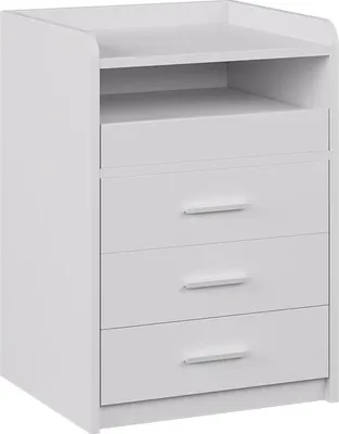 Zdjęcie produktu dla Stolik nocny Vicco Edis Biały 45 x 64 cm z 3 szufladami, Model 56394