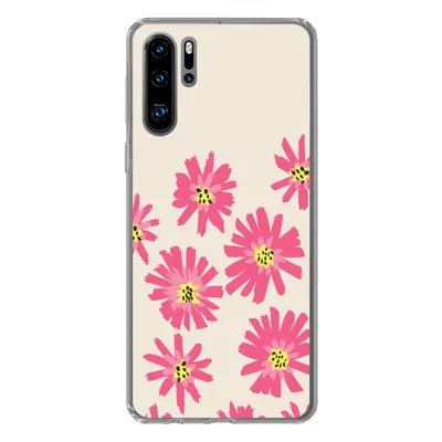 Produktbild von MuchoWow® Handyhülle Schutzhülle Hülle für Huawei P30 Pro Blumen - Muster - Minimalismus Silikon Softcase Handy Hülle - Schutzdeckel