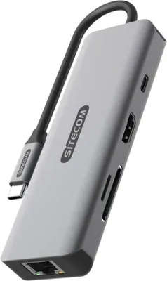 Produktbild von Sitecom 8-in-1 USB-C Stromversorgungs-Multiport-Adapter
