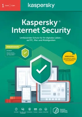 Produktbild von Kaspersky Internet Security + Internet Security for Android - 1 Lizenz(en) - Basislizenz