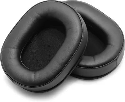 Image de Coussinets de remplacement pour casque - Oreillettes - Confort d'écoute - Mousse souple - Lot de 2 - Noir