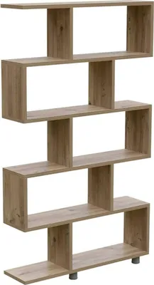 Produktbild von Bücherregal Dmarasch, Büroregal, Mobiler Buchhalter, Bücherbrett, 90x20h156 cm, Eiche