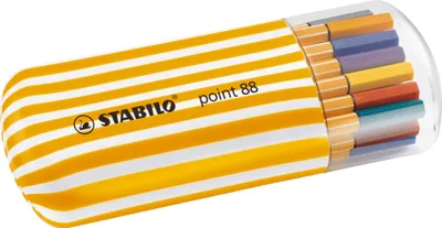 Obrázok produktu pre Fineliner - STABILO point 88 - 20 Zebrui - s 20 rôznymi farbami