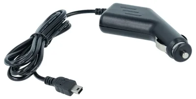 Produktbild von vhbw Autoladekabel Mini-USB 12V Zigarettenanzünder Adapter 1,0 A für GPS, Mp3-Player, Navi Schwarz 100 cm