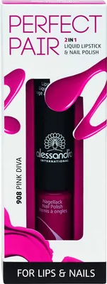 Produktbild von alessandro Perfect Pair 2in1 Lippenstift & Nagellack Pink Diva, 10 g