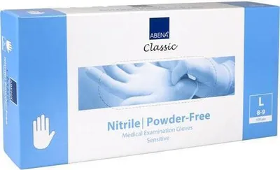 Produktbild von Nitril U.Handschuhe unster.puderfrei L weiß 100 St